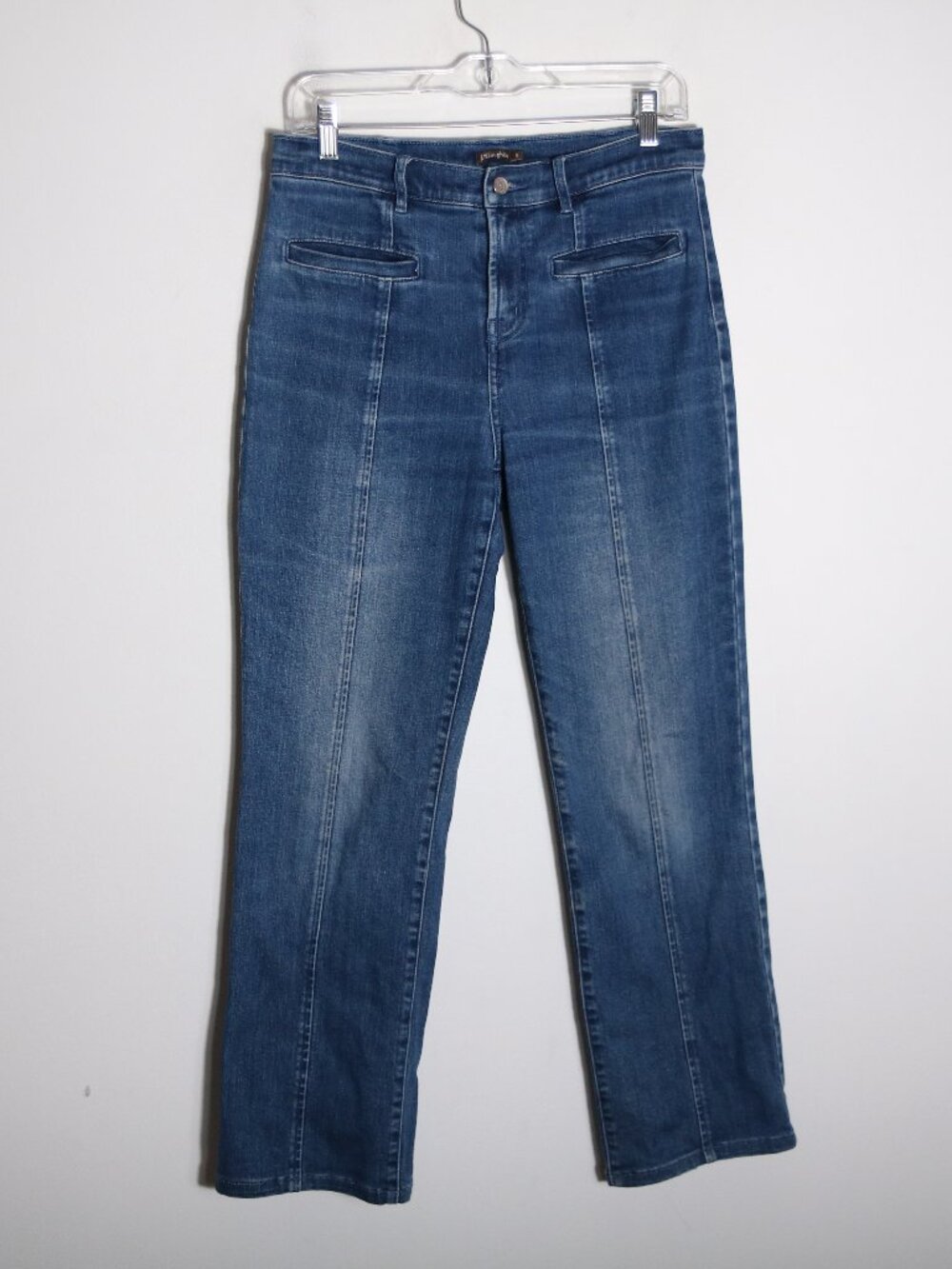 J Mclaughlin Emmie Bootcut Mid Rise Ankle Jeans Women 6 Dark Wash Stretch Pocket